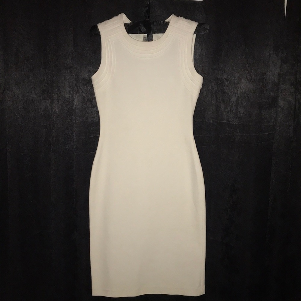 Diane Von Furstenberg white sheath dress